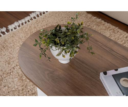 Kohvilaud Sable - Venezia Walnut, White