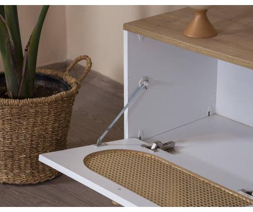 TV laud Bohem - White, Oak