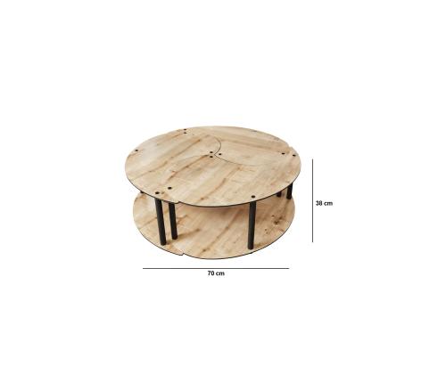 Kohvilaud Yin Yang 3 70 - Oak