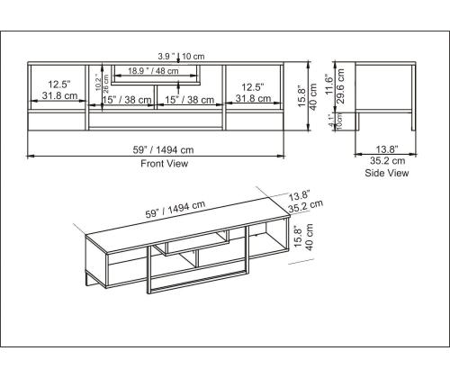 TV laud Asal 150 - Gold, Ephesus