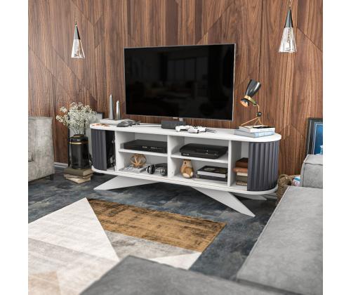 TV laud Stor - Anthracite, White