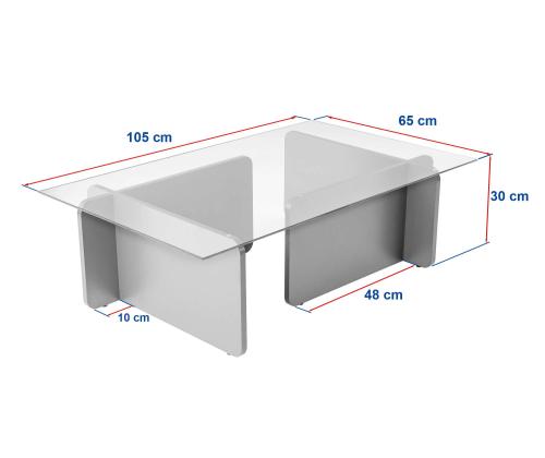 Kohvilaud Flavio - Wooden White