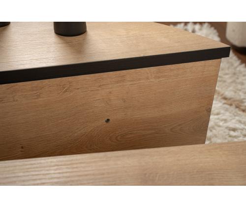 Kohvilaud Orion - Honey Oak, Black