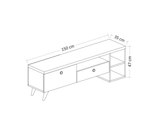 TV laud Parion - Black