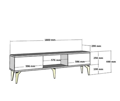 TV laud Karya - White, Silver