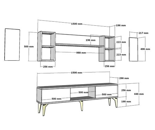 TV laud Viola - White