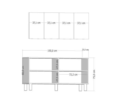 Inci KB150 Bohem - Sapphire Oak, White