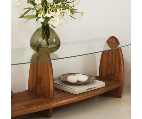 TV laud Surf - Chesnut, Transparent