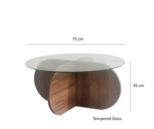 Kohvilaud Bubble - Walnut