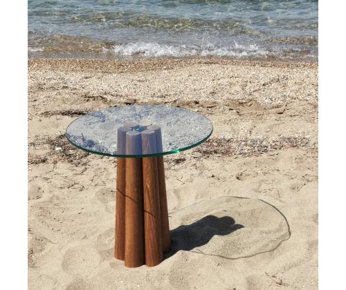 Kohvilaud Thales - Walnut, Transparent