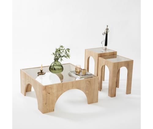 Kohvilaud Seine - Sapphire Oak, Transparent