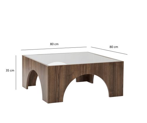 Kohvilaud Seine - Walnut, Dark Grey