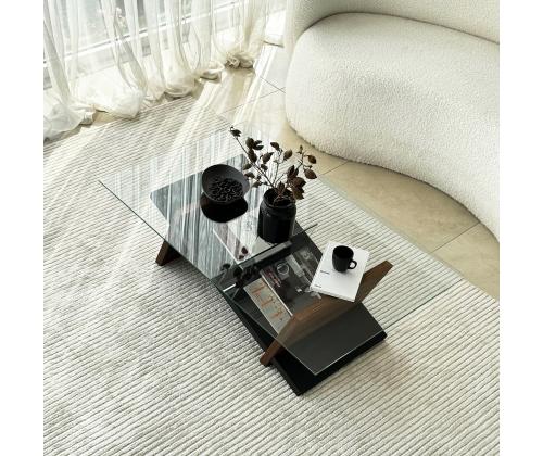 Kohvilaud Livello - Black, Chesnut