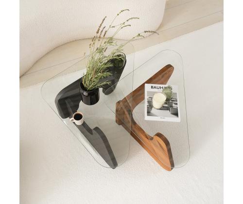 Mööblikomplekt lauad Freya - Black, Chesnut