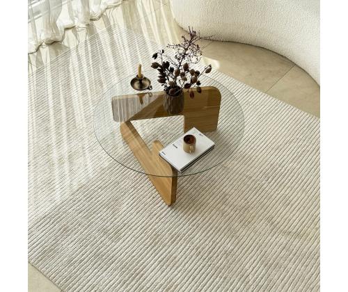 Kohvilaud Mia - Oak, Transparent