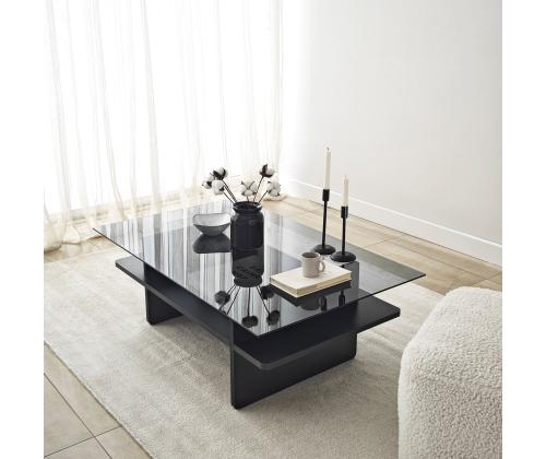 Kohvilaud Saga Rectangle - Black, Fume