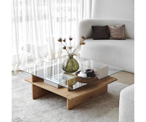 Kohvilaud Saga Square - Sapphire, Transparent