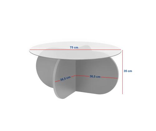 Kohvilaud Aeris - Sapphire Oak, Transparent