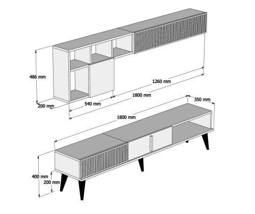 TV laud Milan - Walnut