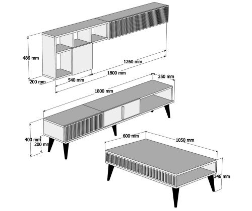Milan - Walnut, White Marble