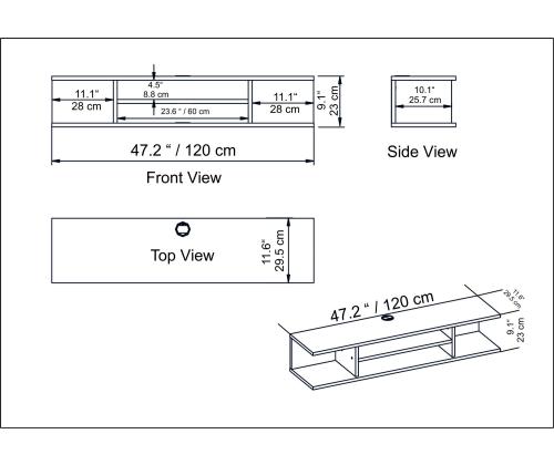 TV laud Pivot - Walnut