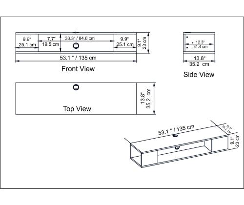 TV laud Peti - Walnut
