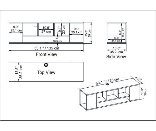 TV laud Paldi - Walnut