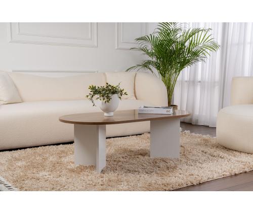 Kohvilaud Sable - Venezia Walnut, White