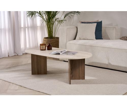 Kohvilaud Sable - Travertine, Walnut