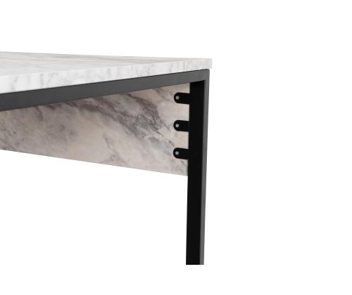 Twin Study Desk - Freesia Marble, Black