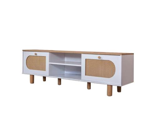 TV laud Bohem - White, Oak