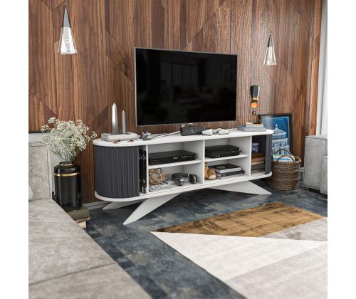 TV laud Stor - Anthracite, White