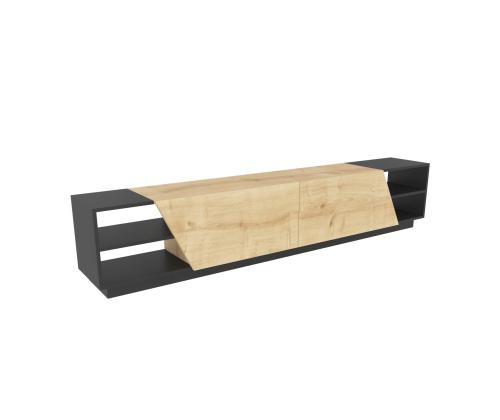 TV laud Rhodes - Anthracite, Oak