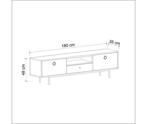 TV laud Naturel - Anthracite