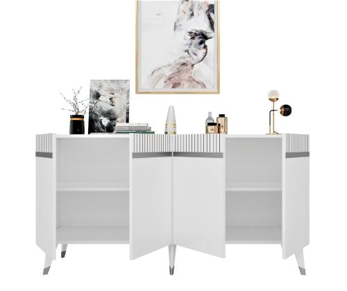 Defne - White, Silver