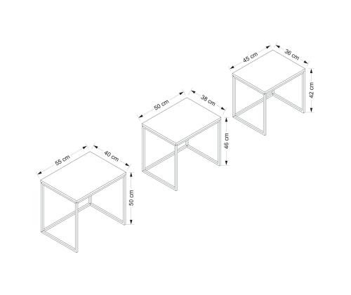 Mööblikomplekt lauad Evia - Walnut