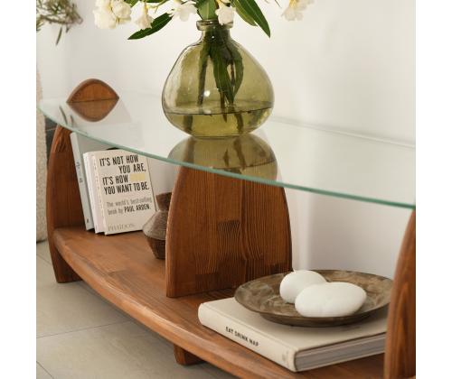 TV laud Surf - Chesnut, Transparent