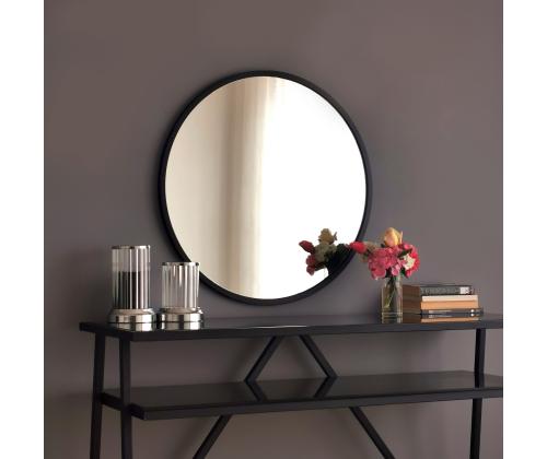 Peegel Siyah Metal Çerçeve Yuvarlak Ayna A709