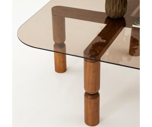Kohvilaud Kei - Walnut, Bronze