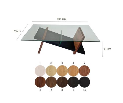 Kohvilaud Livello - Black, Chesnut