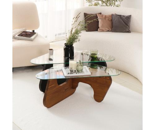 Mööblikomplekt lauad Freya - Black, Chesnut