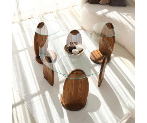 Kohvilaud Surf - Chesnut, Transparent