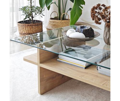 Kohvilaud Saga Rectangle - Sapphire, Transparent