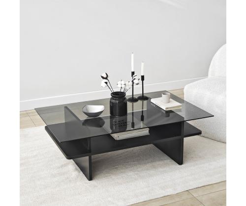 Kohvilaud Saga Rectangle - Black, Fume