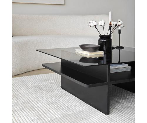 Kohvilaud Saga Square - Black, Fume