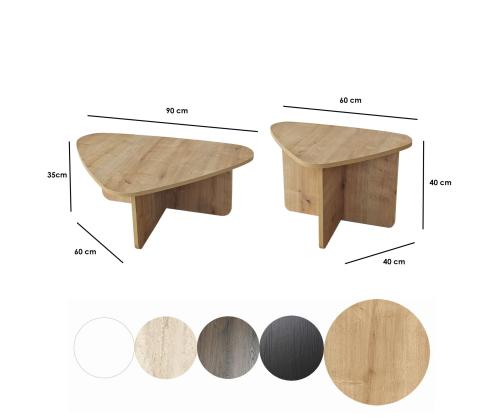 Kohvilaud Ballare Set - Sapphire Oak