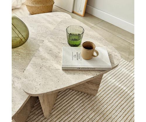 Kohvilaud Ballare Set - Travertine