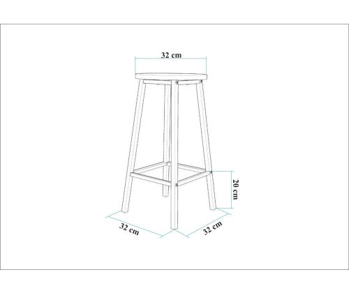 Mööblikomplekt baaritoolid Mola Set 100 - Karina White