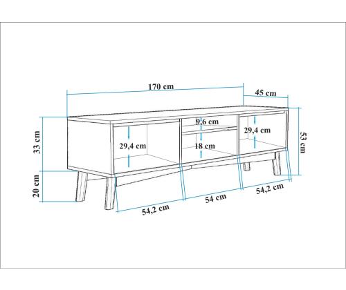 TV laud Vina - Walnut