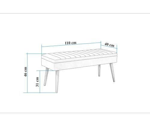 Vina Bench White, Stone